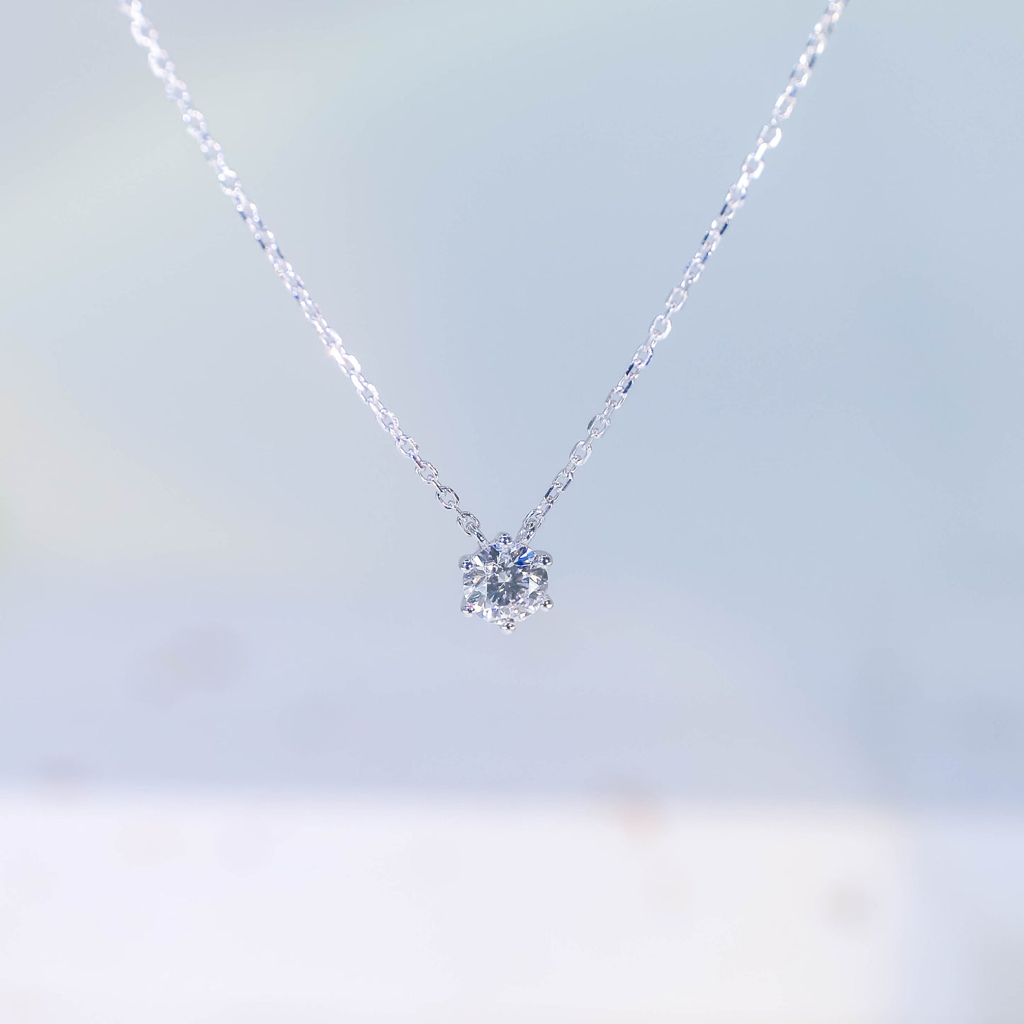 In-Stock TMPA11082 0.30ct 6-Prong Lab Grown Diamond Solitaire Necklace <Premium Grade>