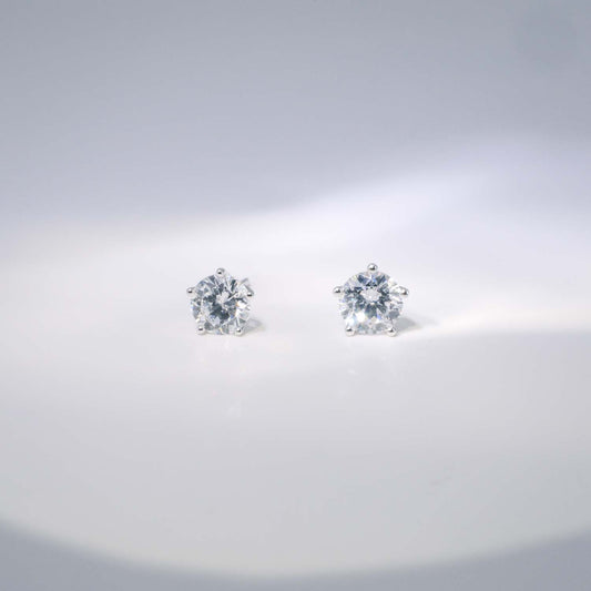 In-Stock FME2012 0.60ct 5-Prong Lab Grown Diamond Stud Earrings <Premium Grade>