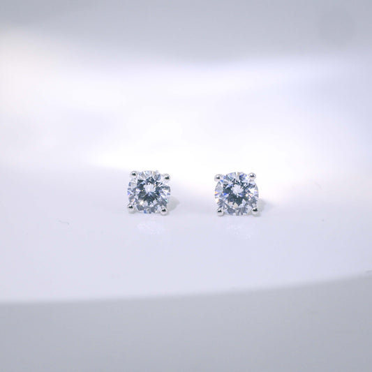 In-Stock FME2010 1.40cts  4-Prong Lab Grown Diamond Stud Earrings <Premium Grade>