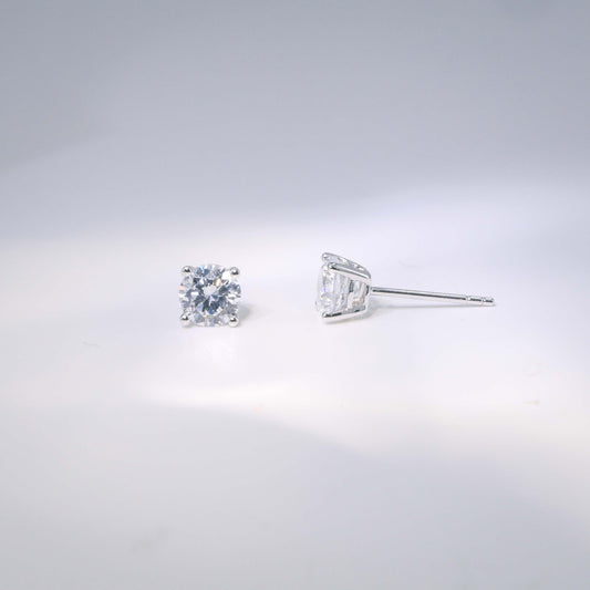 In-Stock FME2010 1.40cts  4-Prong Lab Grown Diamond Stud Earrings <Premium Grade>