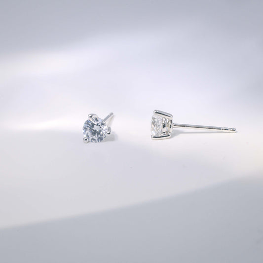 In-Stock FME2013 0.60ct  3-Prong Lab Grown Diamond Stud Earrings <Premium Grade>