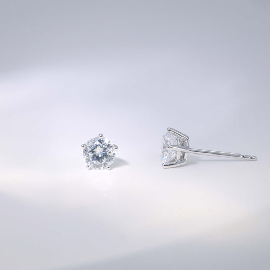 In-Stock FME2012 0.60ct 5-Prong Lab Grown Diamond Stud Earrings <Premium Grade>