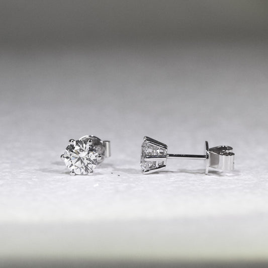 In-Stock FME2016 1ct 6-Prong Lab Grown Diamond Stud Earrings <Premium Grade>