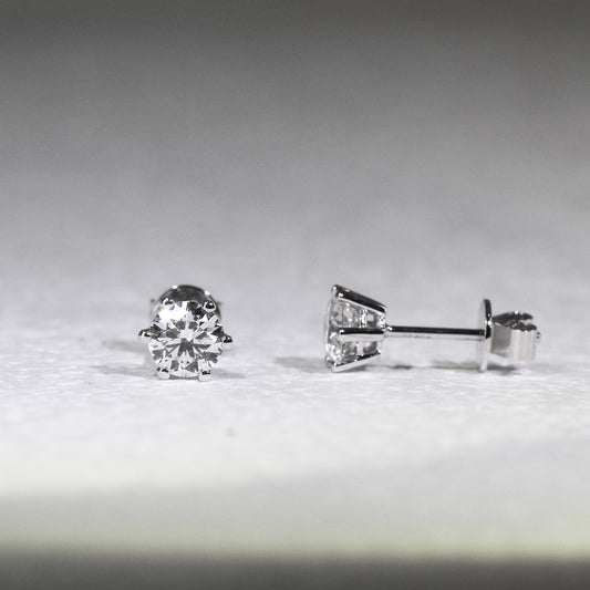 In-Stock FME2016 0.60cts  6-Prong Lab Grown Diamond Stud Earrings <High Quality>