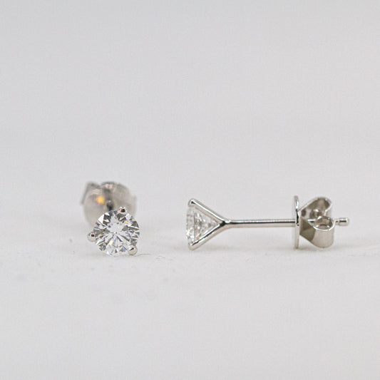 In-Stock GDE2023 1ct 3-Prong Lab Grown Diamond Stud Earrings <Premium Grade>