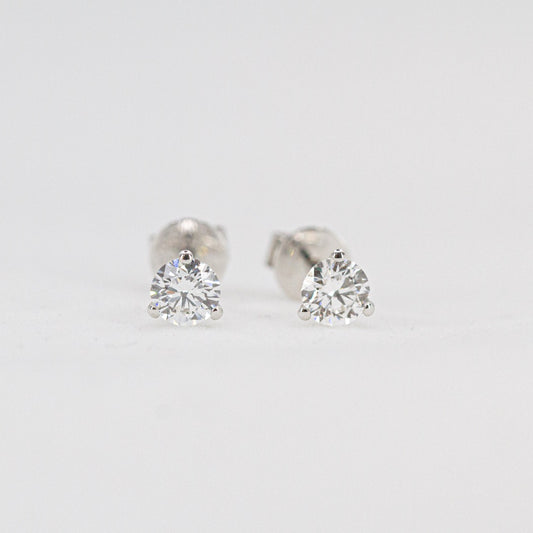 In-Stock GDE2023 1ct 3-Prong Lab Grown Diamond Stud Earrings <Premium Grade>