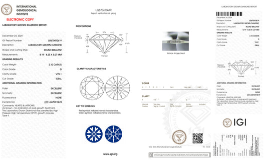 2.10 D VVS1 Ideal Ex Ex Non (LG670410619)