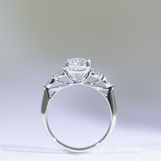 In-Stock 1.52cts Square Cushion Lab Grown Diamond Ring (MARIAN - R24807CU)