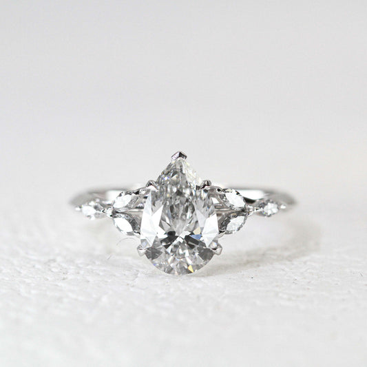 In-Stock 1.51cts Pear Shape Lab Grown Diamond Ring (MARIAN - R24807PEA)