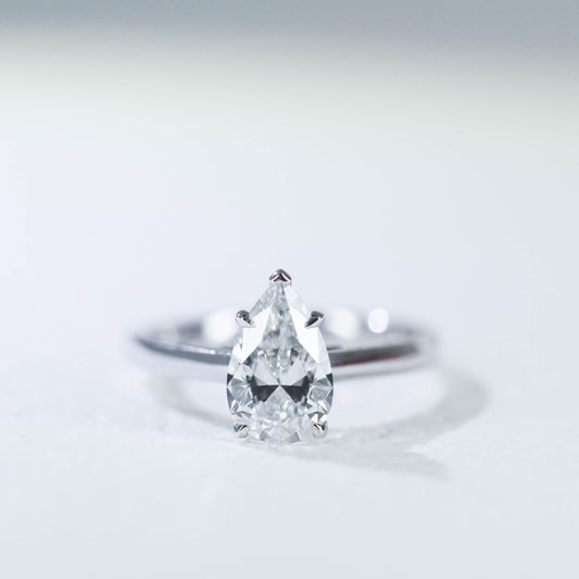 In-Stock 1.50cts Pear Shape Lab Grown Diamond Ring (BIANCA - R24816PE)