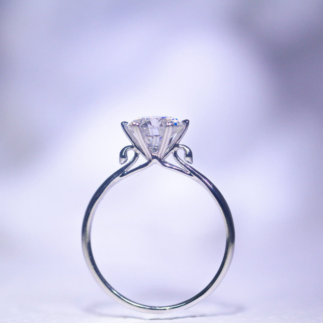 In-Stock 1.55cts Round Shape Lab Grown Diamond Ring (ALYSSA – TM0110)