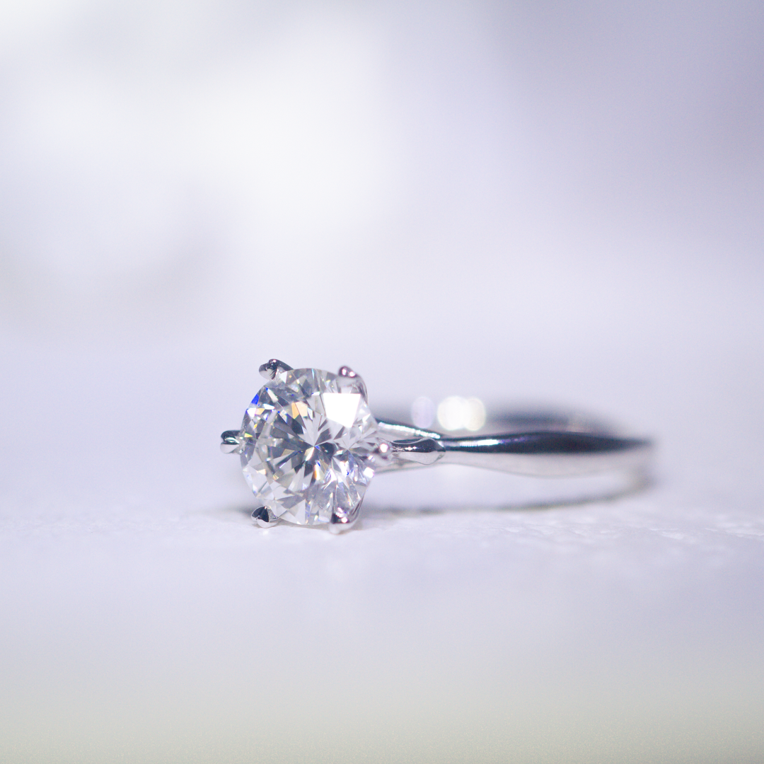 In-Stock 1.55cts Round Shape Lab Grown Diamond Ring (ALYSSA – TM0110)