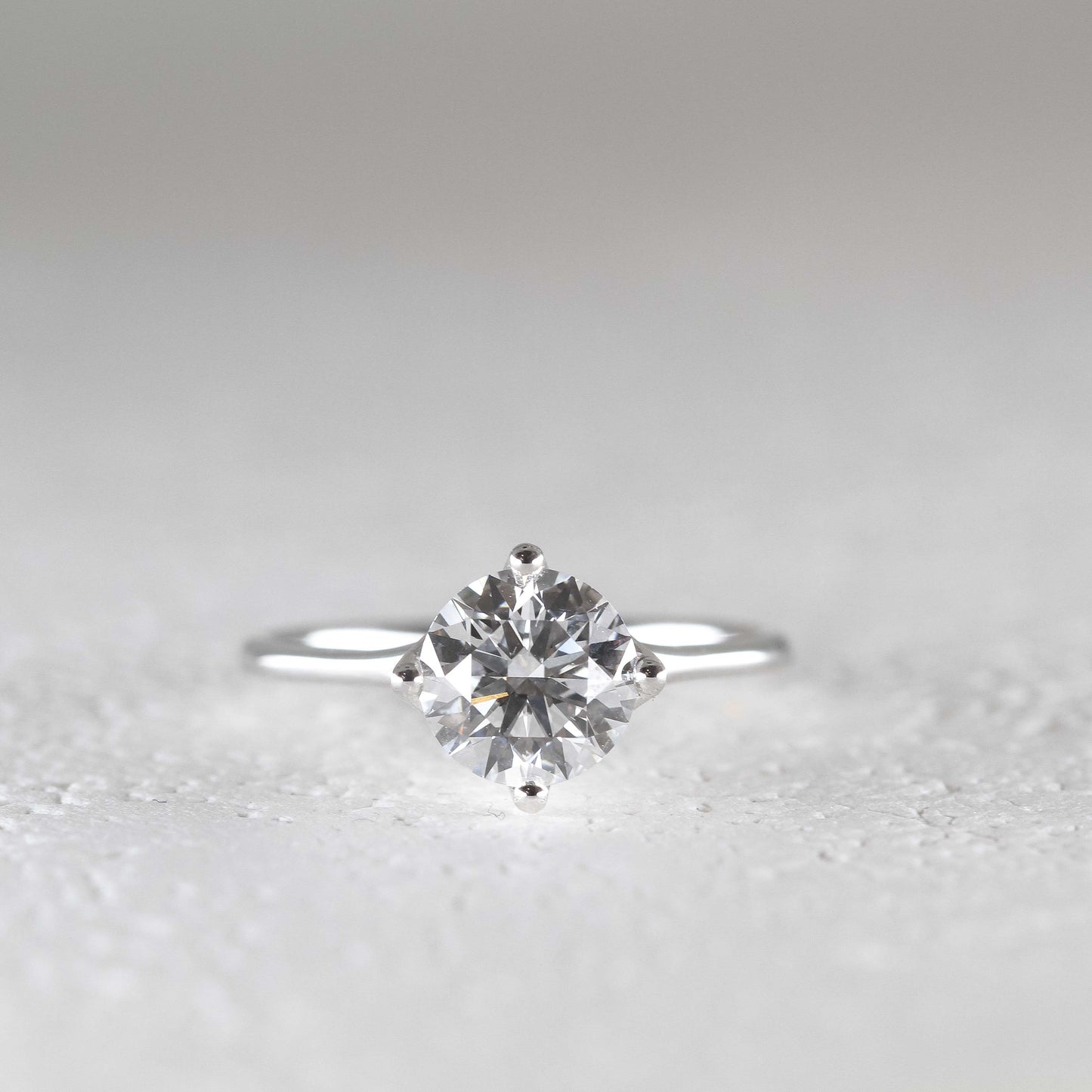 In-Stock 1.52cts Round Shape Lab Grown Diamond Ring (GEMM - TM1018)