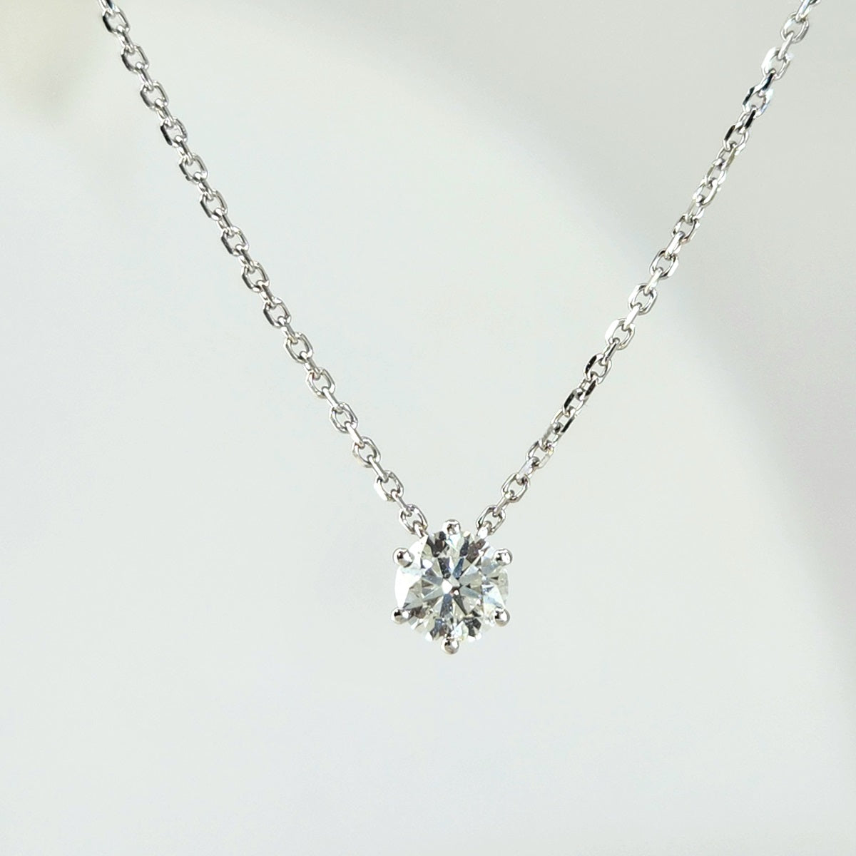 In-Stock TMPA11083 0.30ct 6-Prong Lab Grown Diamond Solitaire Necklace <High Quality>