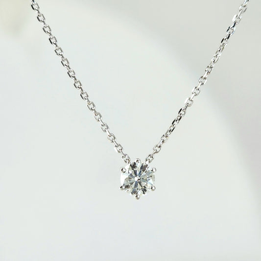 In-Stock TMPA11083 0.30ct 6-Prong Lab Grown Diamond Solitaire Necklace <Premium Grade>