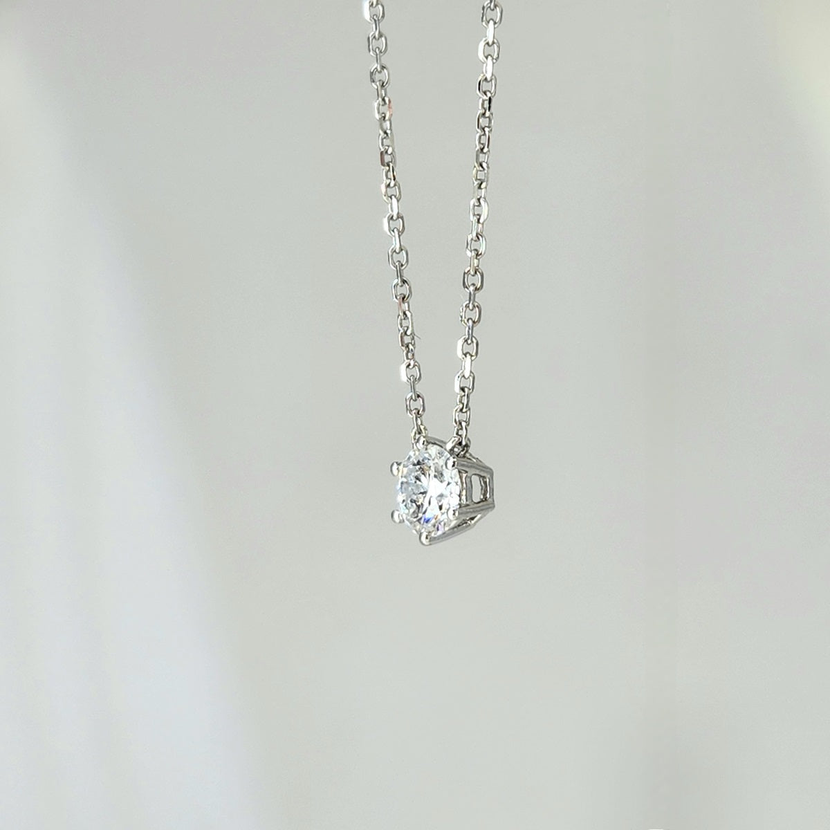 In-Stock TMPA11083 0.30ct 6-Prong Lab Grown Diamond Solitaire Necklace <High Quality>