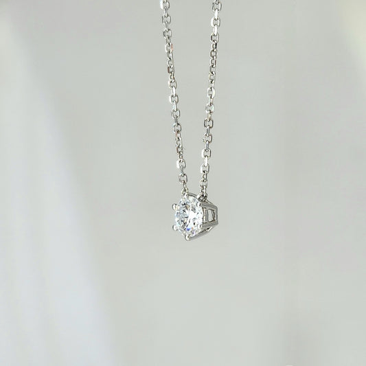 In-Stock TMPA11083 0.30ct 6-Prong Lab Grown Diamond Solitaire Necklace <Premium Grade>