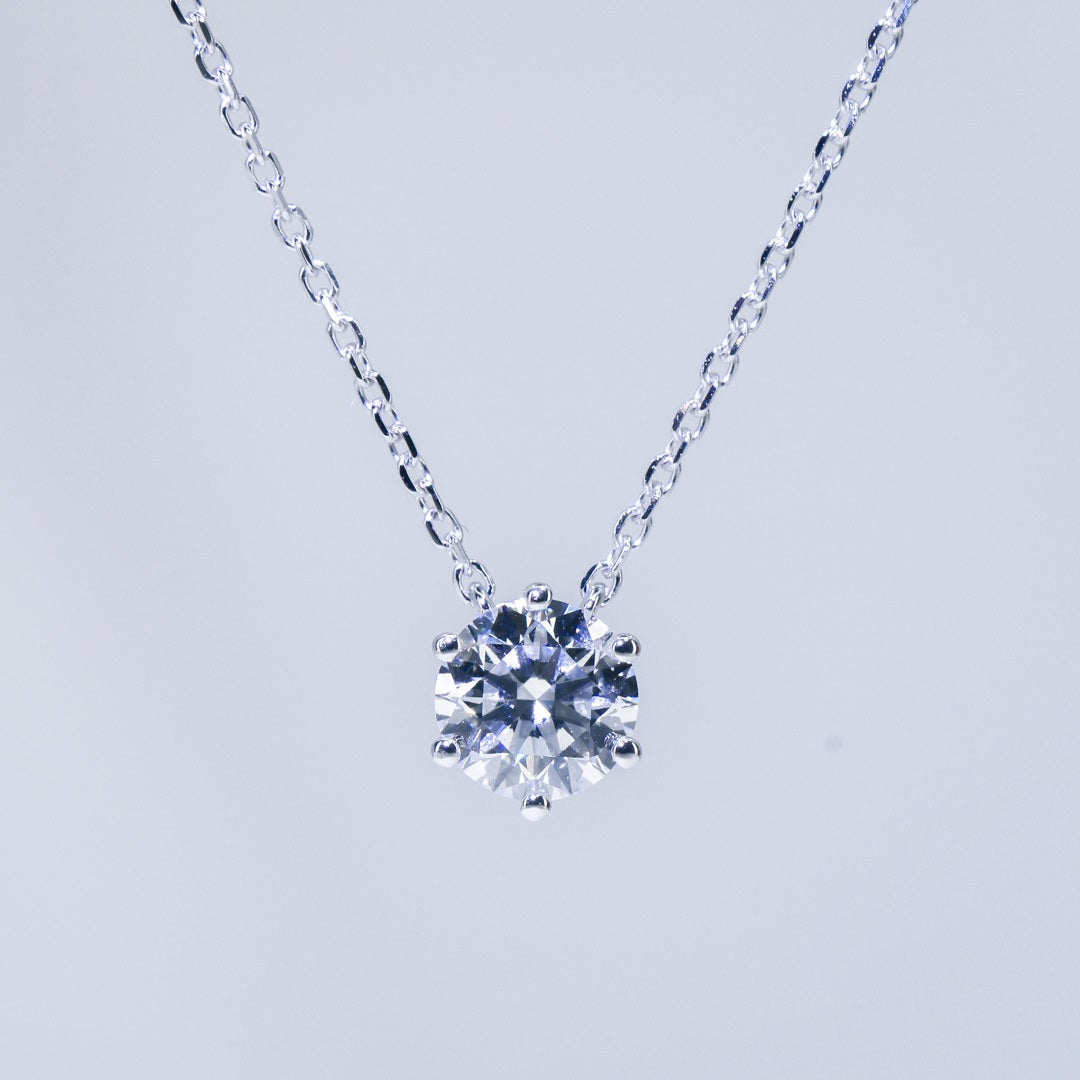 In-Stock TMPA11083 0.70ct 6-Prong Lab Grown Diamond Solitaire Necklace <Premium Grade>